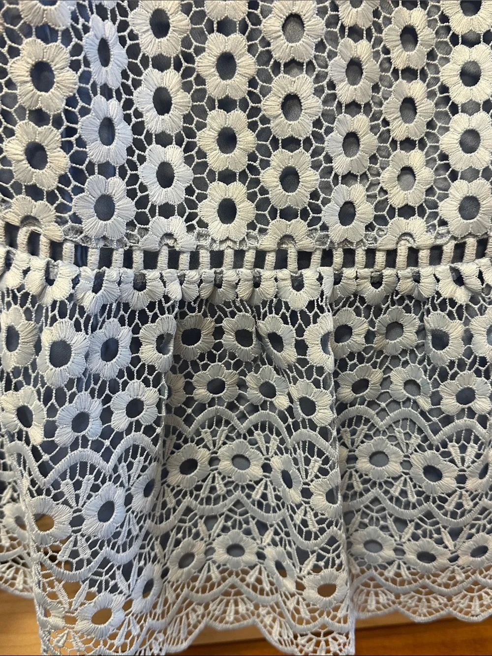 J. Crew Light Blue Floral Lace Sleeveless Jumpsuit Set